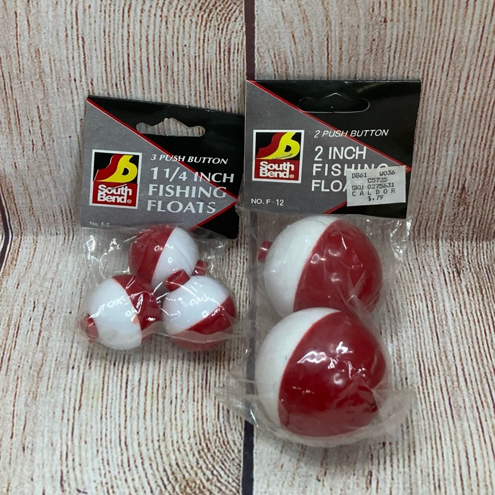 South Bend Fishing Bobbers 1.25” & 2” Vintage Floats